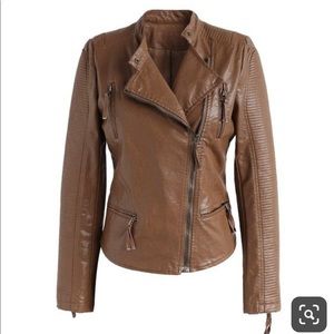 Faux Leather Moto Jacket
